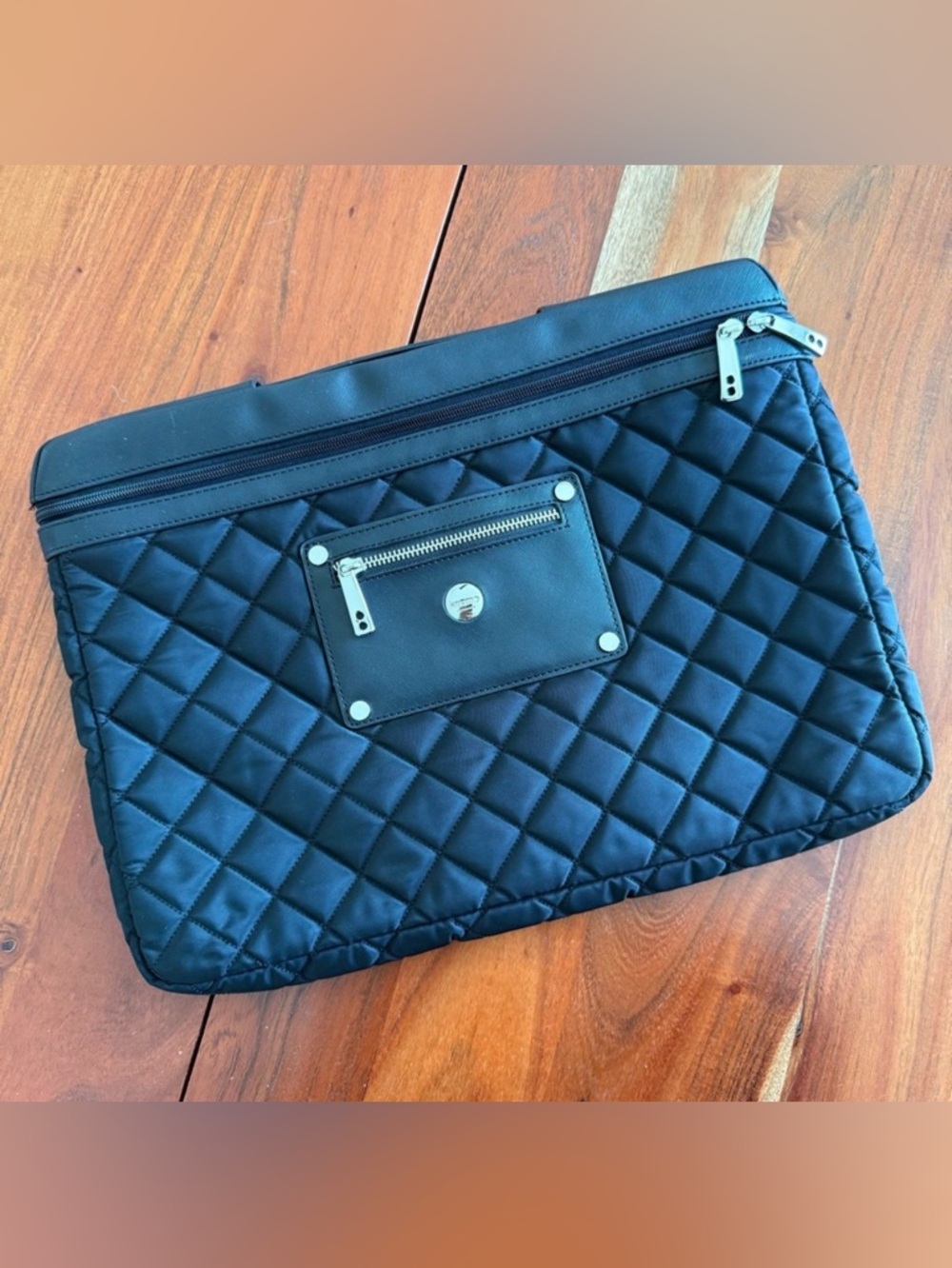Knomo Quilted Black Laptop Bag